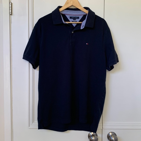 Tommy Hilfiger Men’s Slim Fit Navy Polo Shirt. Size XL - Picture 1 of 5